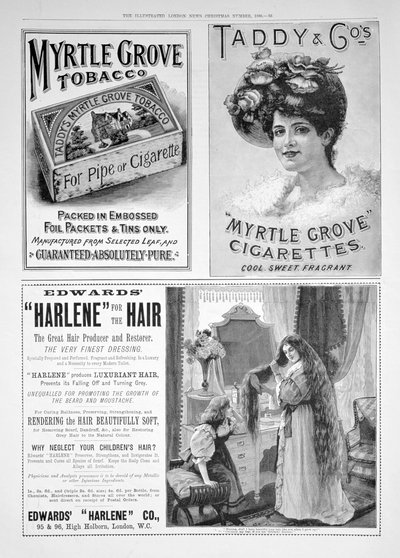 En reklameside i Illustrated London News, julenummer, 1896 af Unbekannt