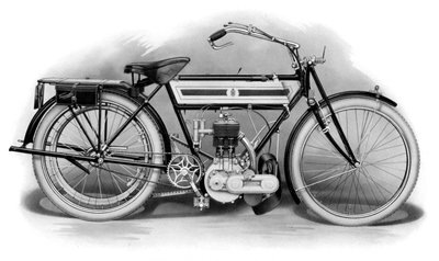En tidlig Triumph motorcykel, 1911-1912 af Unbekannt