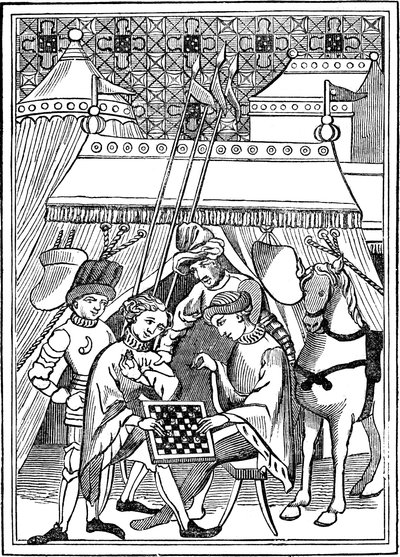 Gammelt skakspil, 1300-tallet, 1833 af Unbekannt