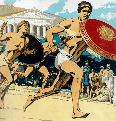 Gamle Olympiske Lege: stafetløbet, 1922 af Unbekannt
