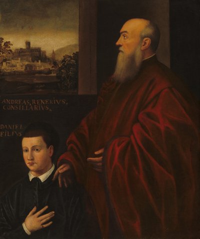Andrea Renier og hans søn Daniele, ca. 15601566. af Unbekannt