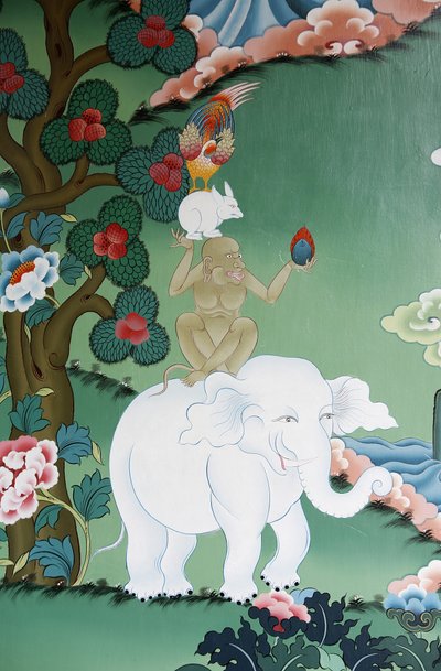 Fortælling om dyrevenskab ved Kopan-klosteret, Kathmandu, Nepal af Unbekannt