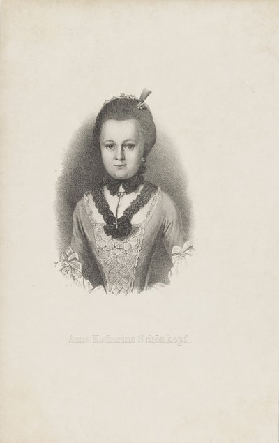 Anna Katharina Käthchen Schönkopf 1746-1810, omkring 1820. af Unbekannt