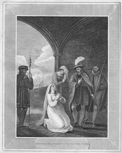 Anne Bullen, Forpligtet til tårnet, 1838 af Unbekannt