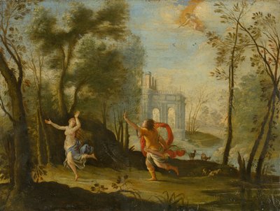 Apollo forfølger Daphne af Unbekannt
