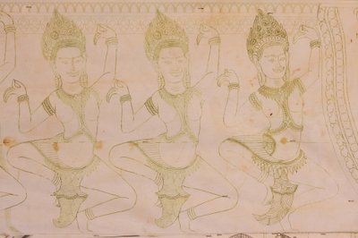 Apsara-tegning, Siem Reap, Cambodia af Unbekannt