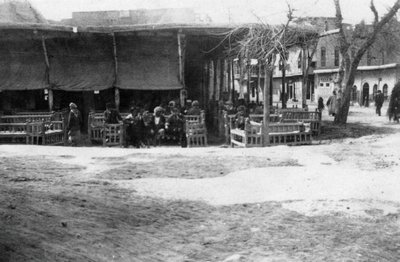 Arabisk kaffebar, Bagdad, Mesopotamien, WWI, 1918 af Unbekannt