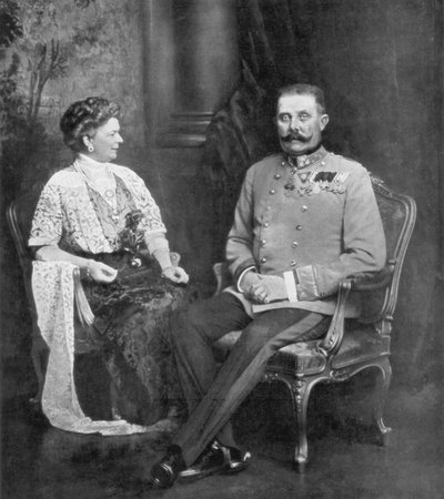 Ærkehertug Franz Ferdinand af Østrig og Sophie, hertuginde af Hohenberg, 1914, 1926 af Unbekannt
