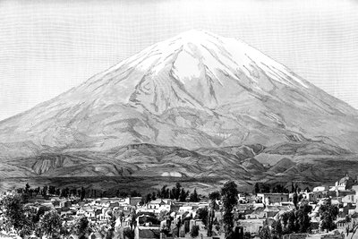 Arequipa og Misti-bjerget, Peru, 1895 af Unbekannt
