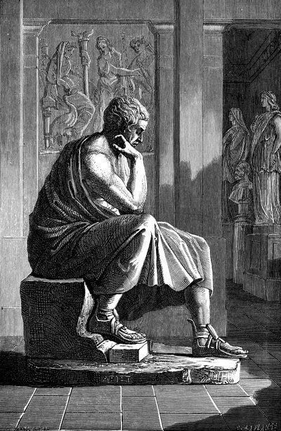 Aristoteles 384-322 f.Kr., oldgræsk filosof og videnskabsmand af Unbekannt