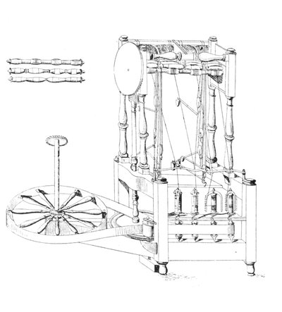 Arkwrights Spinning Jenny, 1769, 1769, 1904 af Unbekannt