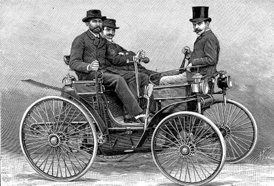 Armand Peugots første bil, 1890 af Unbekannt