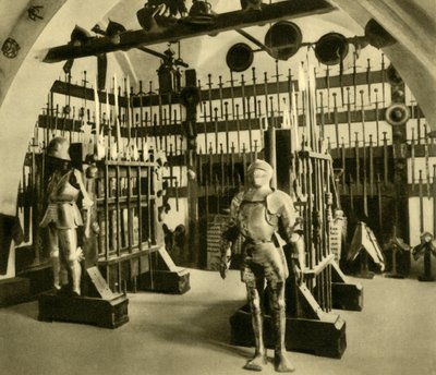 Våbenhus, Burg Kreuzenstein, Nedre Østrig, c1935. af Unbekannt