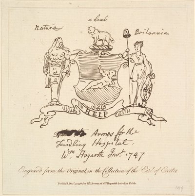 Våben til Foundling Hospital, 22. december 1781. af Unbekannt