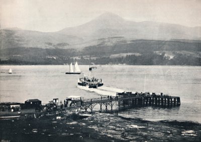 Arran - Brodick Pier og Goatfell, 1895 af Unbekannt