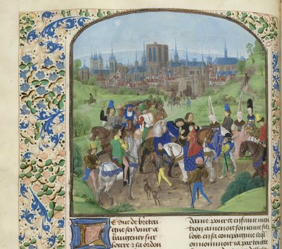 Ankomst af hertug Ludvig II af Anjou til Paris, ca 1470-1475. af Unbekannt