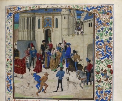 Ankomst af Isabeau de Bavaria til Paris, ca 1470-1475. af Unbekannt