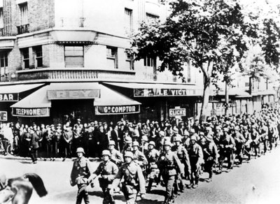 Ankomst af de første tyske tropper til Paris, juni 1940 af Unbekannt