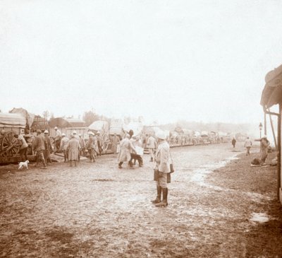 Ankommer til Revigny, det nordlige Frankrig, c1914-c1918 af Unbekannt