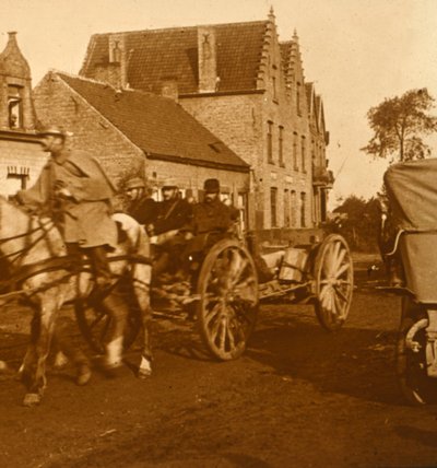 Artilleri bevæger sig op ad linjen, c1914-c1918 af Unbekannt