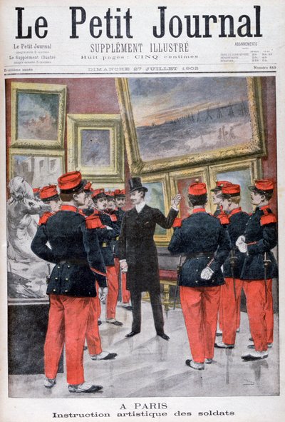 Kunstnerisk undervisning af franske soldater ved Salonen, Paris, 1902 af Unbekannt