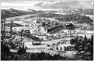 Arx Carolina, den gamle befæstede bosættelse ved Charleston, South Carolina, c1673 1901 af Unbekannt