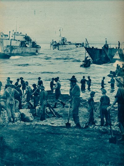 Da solen kom op på invasionsdagen: Med hak og skovl er vejen ryddet, 1943-44 af Unbekannt