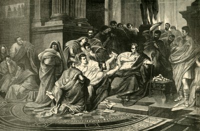 Mordet på Julius Cæsar, 1890. af Unbekannt