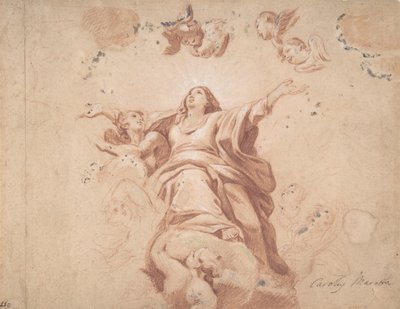 Jomfruens antagelse efter Carlo Maratta, 1600-tallet. af Unbekannt