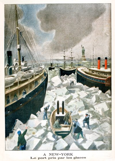I New York, Havnen taget af isen, 1901 af Unbekannt