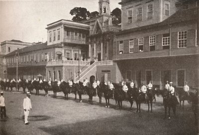 Ved Militærpolitiets hovedkvarter, 1914 af Unbekannt