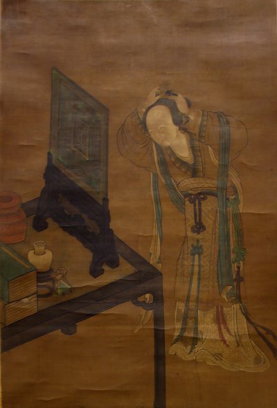 På toilettet, 1800-tallet. af Unbekannt