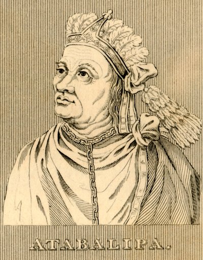 Atabalipa, c1502-1533, 1830. af Unbekannt