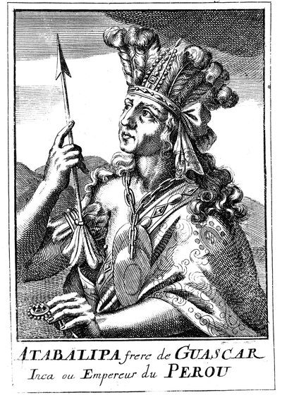Atahualpa d1553, sidste inkakejser af Peru, 1686 af Unbekannt