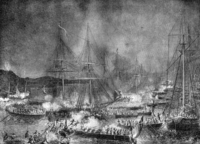 Angreb på den franske invasionsflotille ved Boulogne, Frankrig, 15-16 august 1801 1882-1884 af Unbekannt