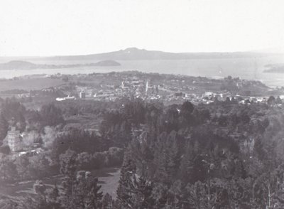 Auckland, fra Mount Eden, slutningen af det 19.-begyndelsen af det 20. århundrede. af Unbekannt