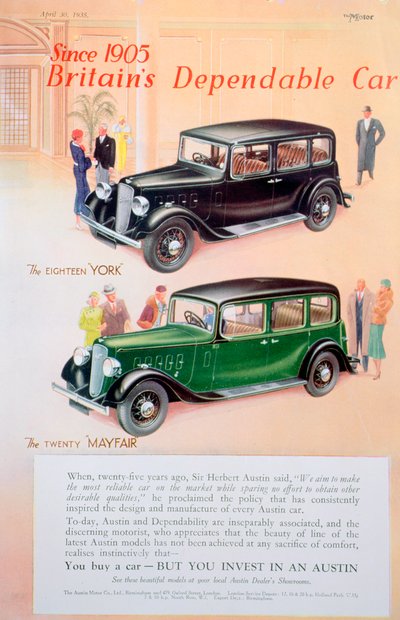 Austin bilannonce, 1935 af Unbekannt