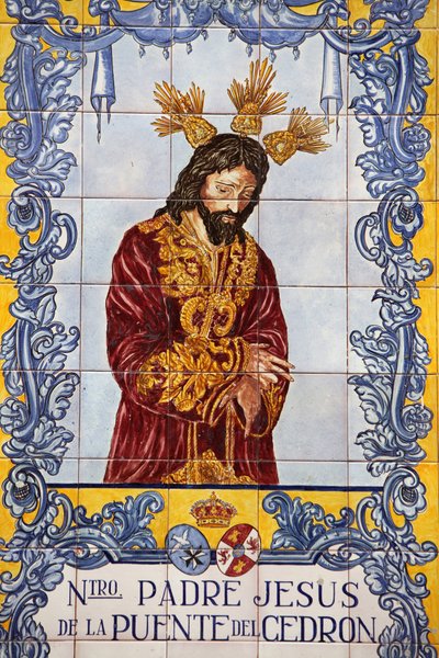 Azulejo mosaikpanel på Plaza de San Francisco Malaga Spanien af Unbekannt