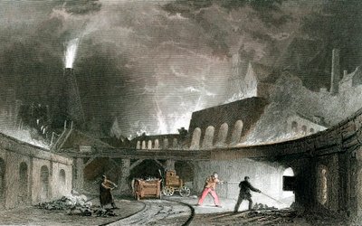 Bank of furnaces, Lymington Iron Works, Tyneside, England, 1835 af Unbekannt