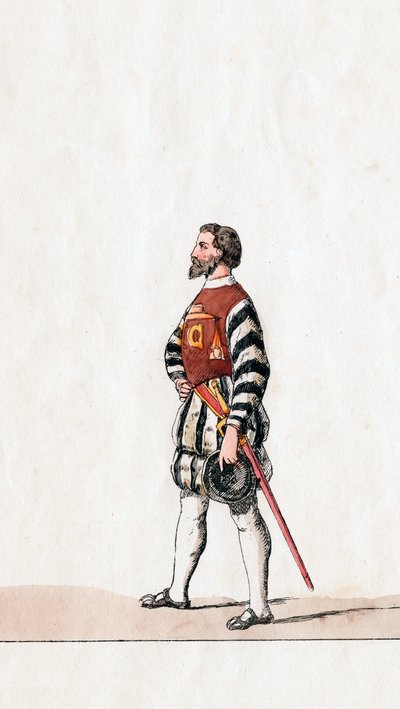 Baron, kostumedesign til Shakespeares skuespil, Henry VIII, 1800-tallet af Unbekannt