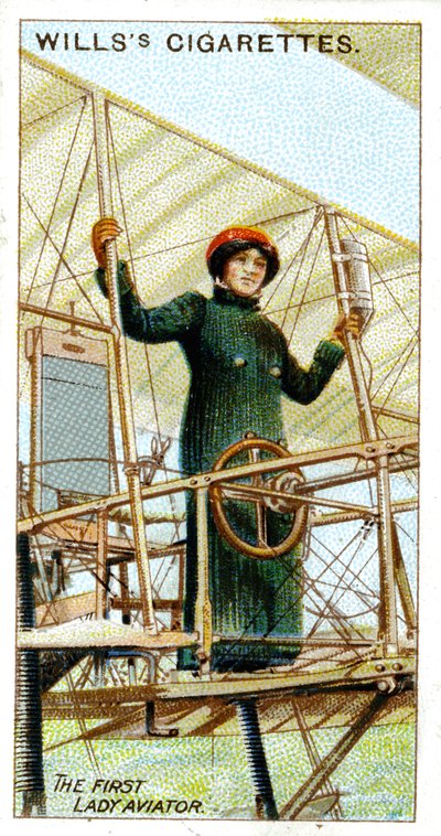Baronesse Raymonde Delaroche, den første kvinde, der havde pilotcertifikat, 1909 af Unbekannt