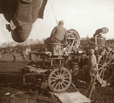 Barrageballon, Genicourt, Nordfrankrig, c1914-c1918 af Unbekannt