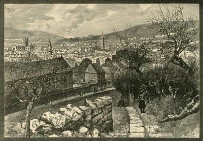 Bath, fra Beechen Cliff, 1898. af Unbekannt