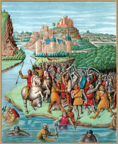Slaget mellem Bacchides og Jonathan, Maccabean Revolt, 160 f.Kr., c19. århundrede af Unbekannt