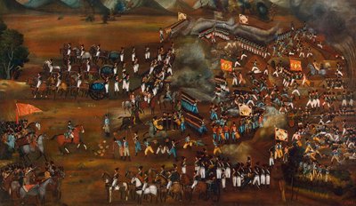 Slaget mellem persere og russere nær Sultanabad, 13. februar 1812 c1815 af Unbekannt