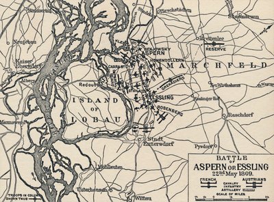 Slaget ved Aspern eller Essling, 22. maj 1809, 1896 af Unbekannt