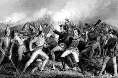 Slaget ved Bennington, Vermont, Amerikansk Uafhængighedskrig, 16. august 1777 af Unbekannt