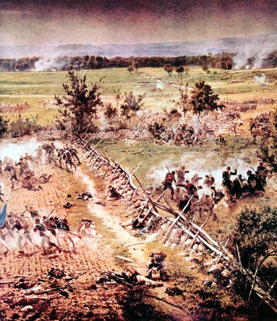 Schlacht von Gettysburg, Amerikanischer Bürgerkrieg, 1.-3. Juli 1863 von Unbekannt
