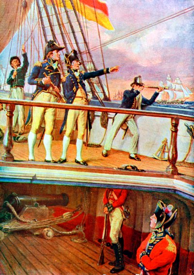 Slaget ved Trafalgar, 21. oktober 1805 af Unbekannt