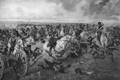 Slaget ved Waterloo, 1815 af Unbekannt